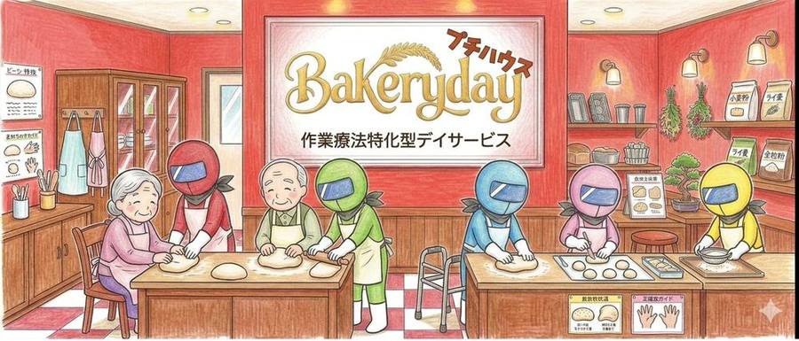 Bakeryday 作業療法特化型デイサービスのイラスト